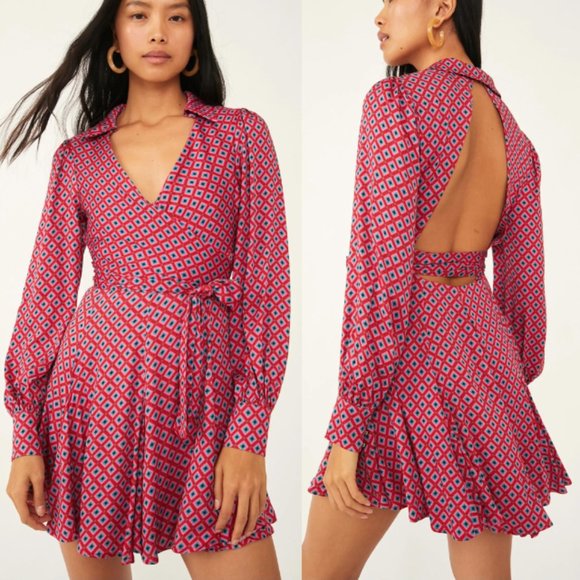 Free People Dresses & Skirts - Free People It Takes Two Sleeve Mini Dress in Pop Combo